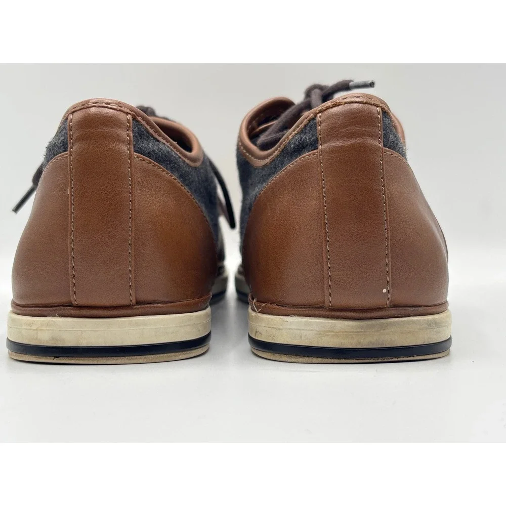 ALDO Men's Brown Leather & Wool Casual Oxford Shoes Size 9.5 Leather Lace-Up
